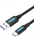 Cable usb 2.0 tipo-c vention corbh/ usb macho - usb tipo-c macho/ 2m/ negro