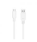 Nanocable Cable USB 3.1, Gen2 10 Gbps 3A, tipo USB-C/M-A/M, Blanco, 2 m