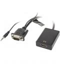 Adaptador lanberg vga macho+audio 3.5mm jack - hdmi hembra