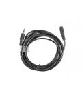 Cable estereo lanberg jack 3.5 mm macho - jack 3.5mm hembra 3m negro