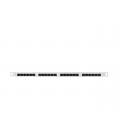 Patch panel lanberg cat.6 utp 24 puertos 0.5u rack 19 gris