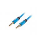 Cable minijack lanberg 3.5mm m - m 3 pin 3m premium azul