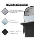 Funda maletin neopreno phoenix para portátil o tablet hasta 14pulgadas interior terciopelo negro