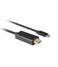 Cable usb tipo c a displayport 4k lanberg 3m - macho - macho - negro