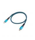 Cable usb tipo c lanberg 0.5m - macho - macho - negro - azul