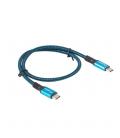 Cable usb tipo c lanberg 0.5m - macho - macho - negro - azul