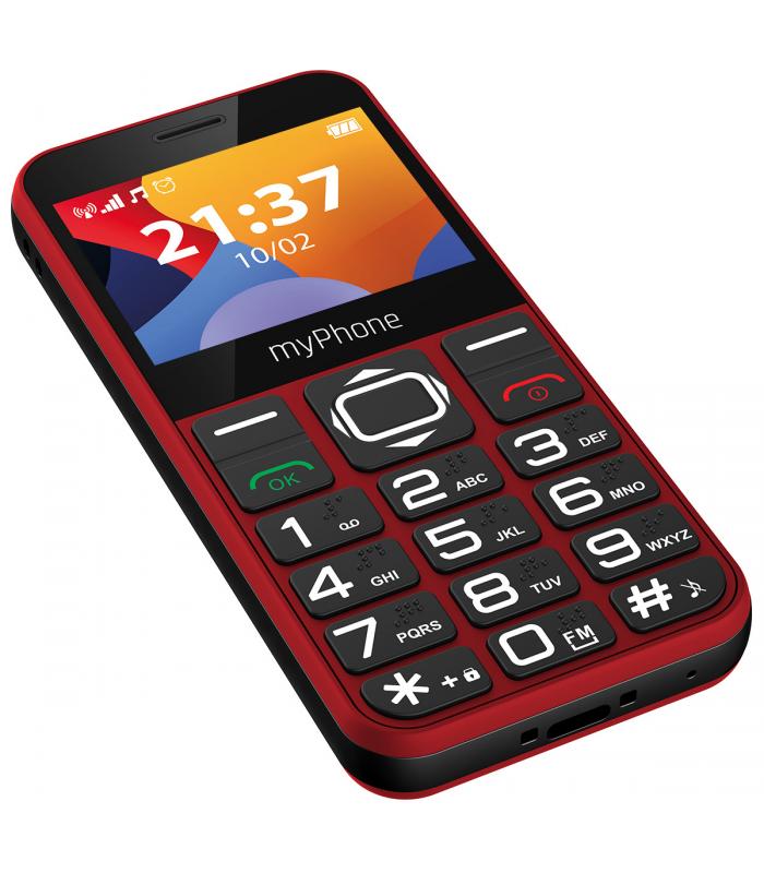Móvil - Telefunken S450, Para mayores, 2.8, 32 MB, Teclas grandes, Botón  SOS, Bluetooth, Rojo