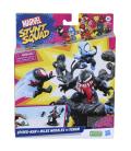 Set de juego hasbro marvel stunt squad villain knockdown spider - man y miles morales vs venom