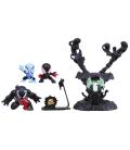 Set de juego hasbro marvel stunt squad villain knockdown spider - man y miles morales vs venom