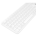 Teclado inalámbrico multidispositivo phoenix k300 blueooth dual y 2.4ghz blanco