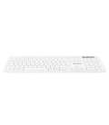 Teclado inalámbrico multidispositivo phoenix k300 blueooth dual y 2.4ghz blanco