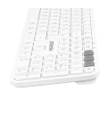 Teclado inalámbrico multidispositivo phoenix k300 blueooth dual y 2.4ghz blanco