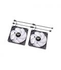 Ventilador 140x140 thermaltake ct140 black pack 2uds - 1500rpm - pwm - argb