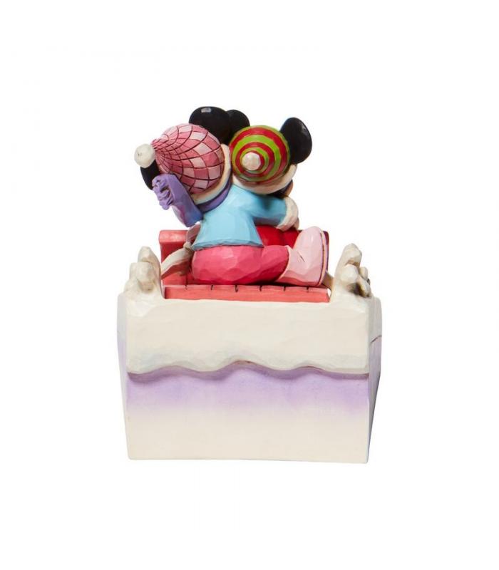 Figura enesco disney disney traditions mickey & minnie con trineo