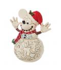 Figura enesco disney muñeco de nieve mickey navideño