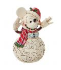 Figura enesco disney muñeco de nieve mickey navideño