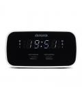 Radio reloj despertador aiwa cru - 19 1.5w rms 2 x usb negra