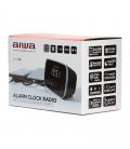 Radio reloj despertador aiwa cru - 19 1.5w rms 2 x usb negra