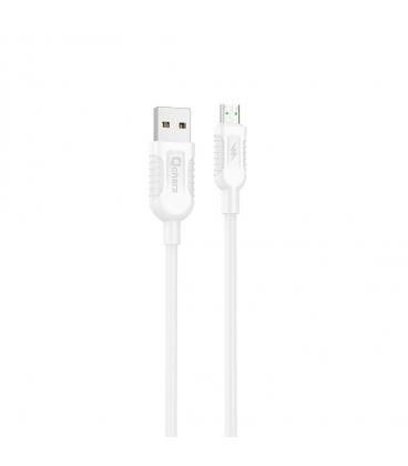 Cable qcharx athens usb a micro 3a - 1 m - pvc blanco