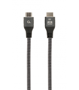 CABLE TRENZADO HDMI 2.1 8K 60HZ GEMBIRD SELECT PLUS SERIES CON ETHERNET 2M NEGRO