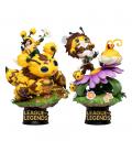 Set de 2 figuras beast kingdom dstage league of legends nunu beelump y heimerstinger