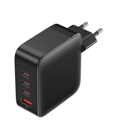 Cargador gan de pared vention feib0-eu/ 3xusb tipo-c + cable usb tipo-c/ 1xusb/ 140w