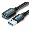 Cable alargador usb 3.0 vention cbhbf/ usb macho - usb hembra/ 1m/ negro