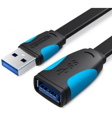 Cable alargador usb 3.0 vention vas-a13-b100/ usb macho - usb hembra/ 1m/ negro y azul