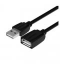 Cable alargador usb 2.0 vention vas-a44-b200/ usb macho - usb hembra/ 2m/ negro