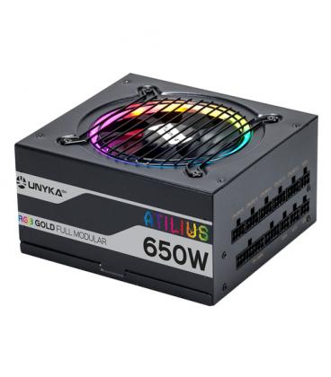 UNYKAch ATX Atilus RGB Black 650W unidad de fuente de alimentación 20+4 pin ATX Negro