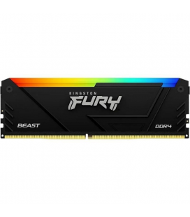 Memoria ram kingston fury beast rgb 8gb/ ddr4/ 3200mhz/ 1.35v/ cl16/ dimm