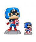 Funko pop marvel a60 - comic capitan america con pin