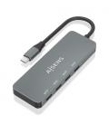 AISENS Hub USB 3.2 Gen2 10G USB-C, USB-C/M-4xUSB-C/H, Gris, 15cm