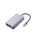 Conceptronic DONN21G base para portátil y replicador de puertos Alámbrico USB 3.2 Gen 1 (3.1 Gen 1) Type-C Gris