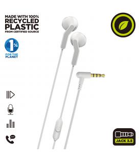 Muvit for change auriculares estéreo e56 3.5mm blancos