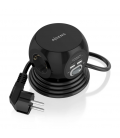 REGLETA ENCHUFES AISENS 3 TOMAS + 2XUSB-C, 2XUSB-A 1.4M NEGRO