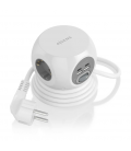 REGLETA ENCHUFES AISENS 3 TOMAS + 2XUSB-C, 2XUSB-A 1.4M BLANCO