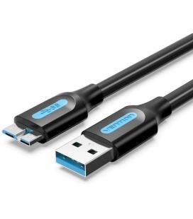 Cable usb 3.0 vention copbd/ usb macho - microusb macho/ hasta 10w/ 5gbps/ 50cm/ negro