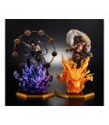 Pack 2 figuras megahouse naruto shippuden naruto dios del viento + sasuke dios del trueno