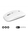 RATON SUBBLIM DUAL FLAT MOUSE WHITE RECHARGEABLE