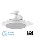 Ventilador Dc Esparta Minblanco 48W 4080Lm 3Asp.desp 91D 3000-4000-6000K Remoto+Temporizador+Memoria