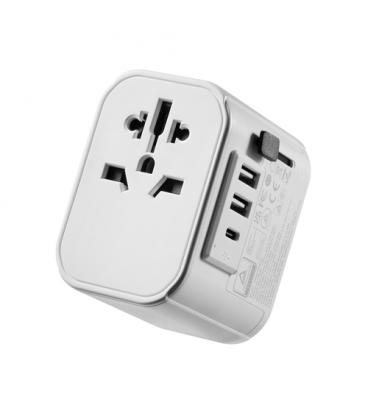 Ewent EW1475 adaptador de enchufe eléctrico Universal Blanco