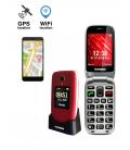 Telefono movil telefunken s560 senior phone - 2g - gps - 2.8pulgadas - rojo