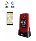 Telefono movil telefunken s560 senior phone - 2g - gps - 2.8pulgadas - rojo