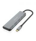 Hub USB Tipo-C Aisens A109-0763/ 2xUSB/ 2xUSB Tipo-C/ Gris