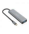 Hub USB Tipo-C Aisens A109-0764/ 3xUSB/ 1xUSB Tipo-C/ Gris