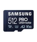 Tarjeta de Memoria Samsung Pro Ultimate 512GB microSD XC con Adaptador/ Clase 10/ 200MBs