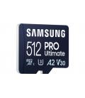 Tarjeta de Memoria Samsung Pro Ultimate 512GB microSD XC con Adaptador/ Clase 10/ 200MBs