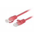 CABLE RED LANBERG LATIGUILLO CAT.6 UTP 1M ROJO FLUKE PASSED PACK 10 UDS