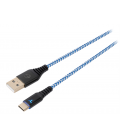 CABLE DE CARGA EGOGEAR SCH10 TYPE-C 3M TRENZADO BLANCO/AZUL-PS5